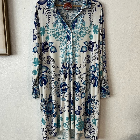 Johnny Was Farrow Polo Swing Dress Size L - Picture 4 of 14